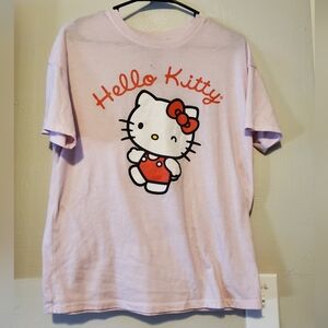 Sanrio Hello kitty T-Shirt Size Medium pink and red 8$